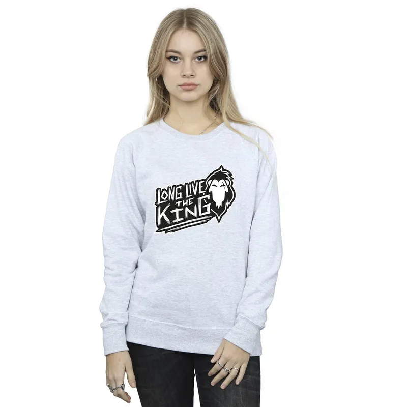 Disney Women's The Lion King The King Sweatshirt in Grey Size: XL Grey XL