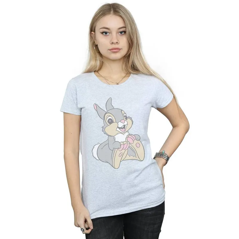 Disney Women's Thumper T-Shirt in Grey Size: Medium - Grey