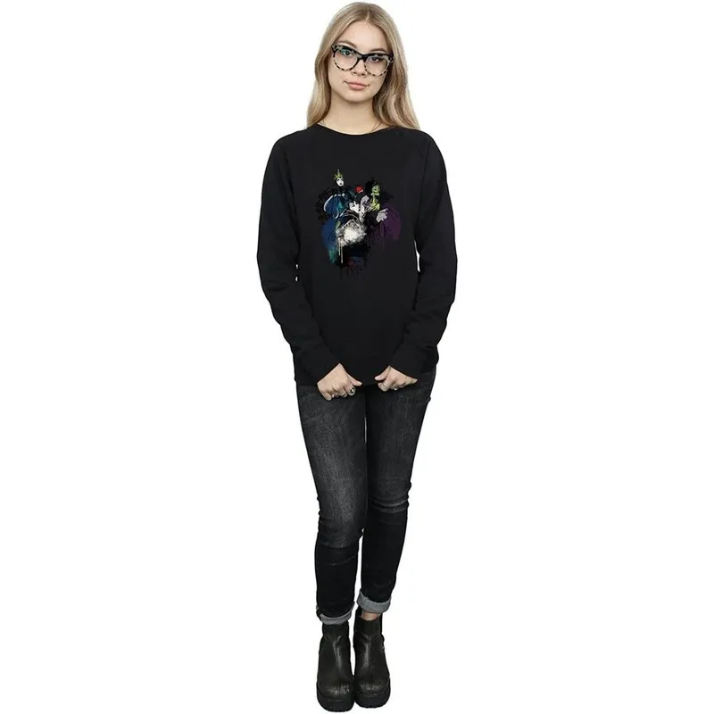 Disney Women's Villains Sweatshirt in Black Size: 2XL - Black