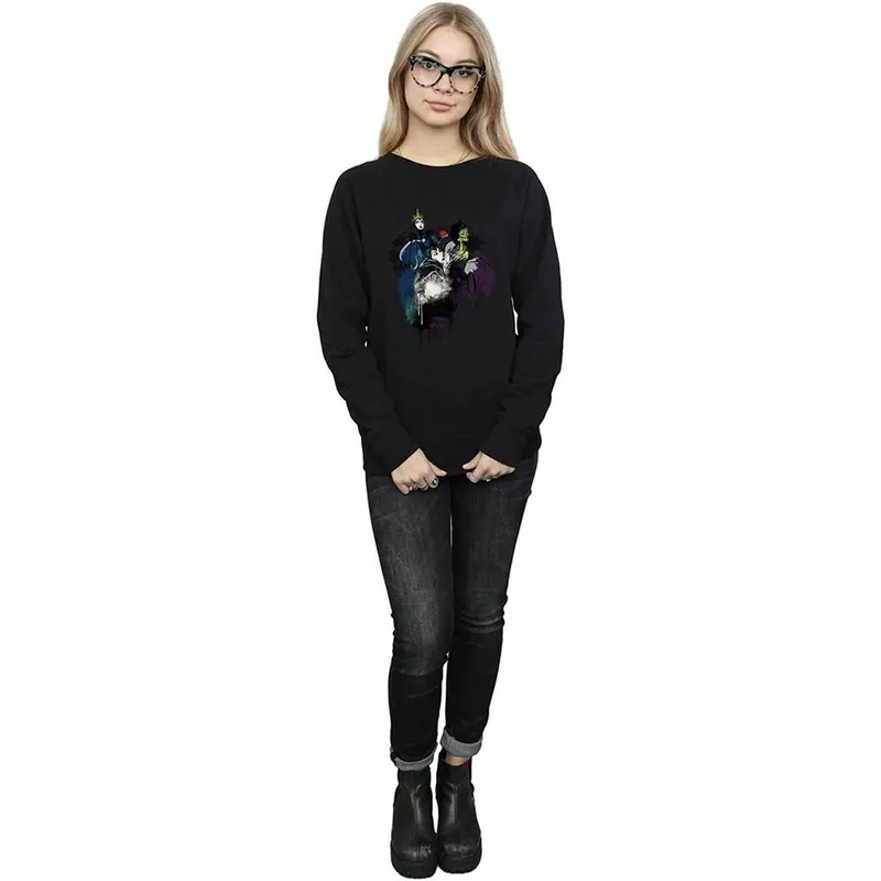 Disney Women's Villains Sweatshirt in Black Size: XL Black