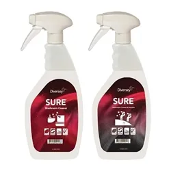 Diversey Sure Washroom Cleaner / Cleaner Descaler Refill Bottles 750ml (6 Pack)