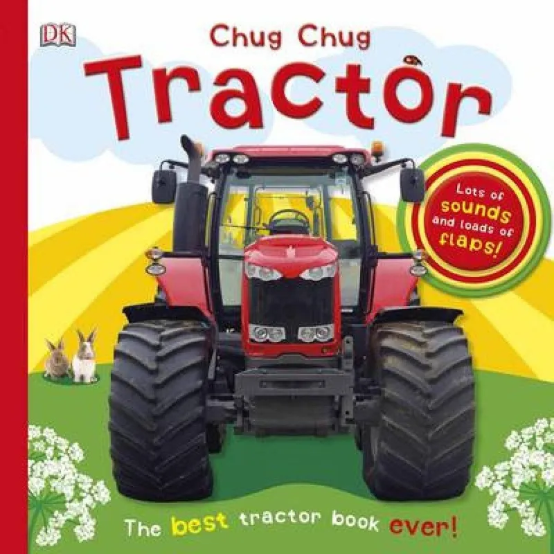 DK Chug Chug Tractor Board book Book Multicolor