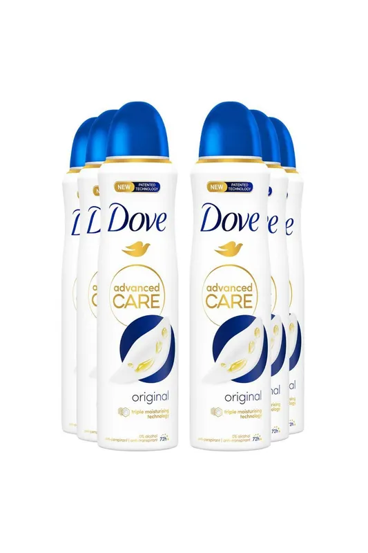 Dove 'Antiperspirant' Advanced Care 72H Deodorant , 6x 150ml in White - White - Size: One Size