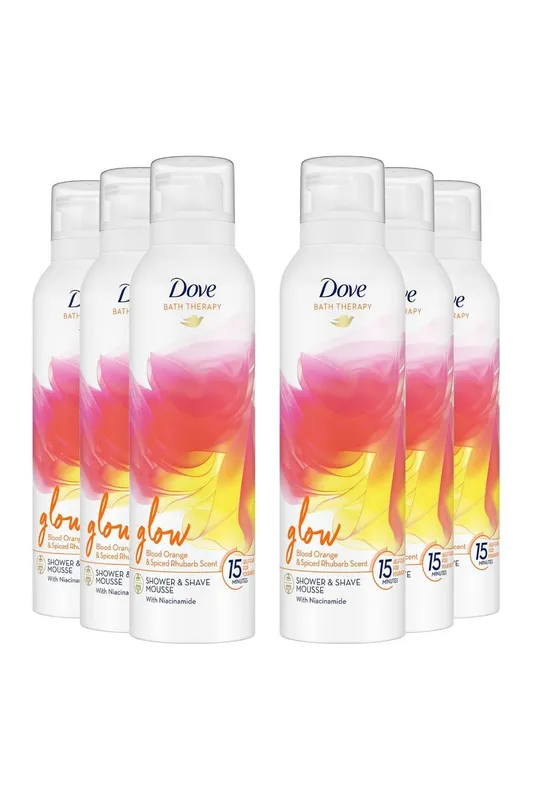 Dove 'Bath Therapy' Shower & Mousse with Orange Scent 6x200ml in White - White - Size: One Size