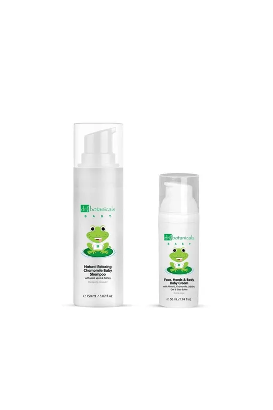 Dr. Botanicals Baby Bubble Bath & Cream Kit in White White