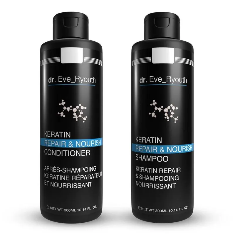 dr. Eve Ryouth Keratin Repair & Nourish Shampoo + Keratin Repair & Nourish Conditioner in White Size: 150g - White - Size: 150g