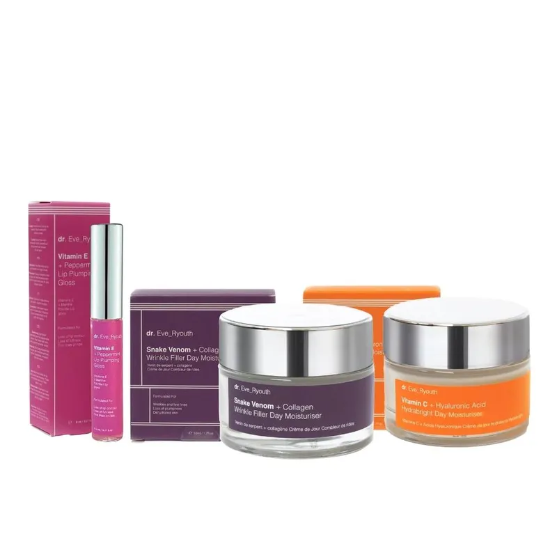 dr. Eve Ryouth Women's 3pc Anti-Ageing Day Creams & Lip Maximizer Set One Size female