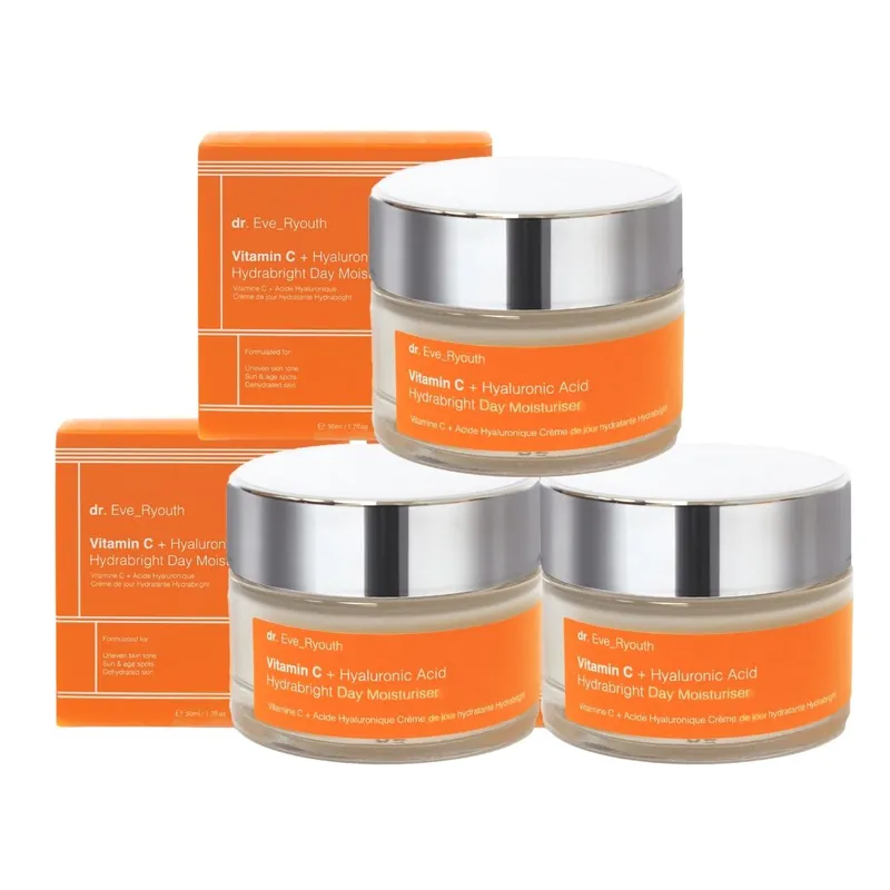 dr. Eve Ryouth 3pc Vitamin C + Hyaluronic Acid Day Treatment Starter Set in White - White