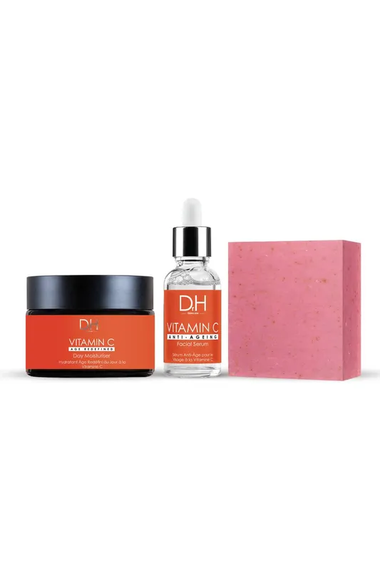 Dr H Unisex Vitamin C Anti-Ageing Morning Skincare Gift Set in White White female