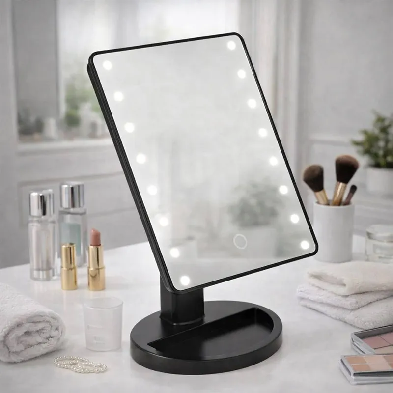 Dragodirect Smart Touch LED Makeup Vanity Mirror with Adjustable Light in White - White