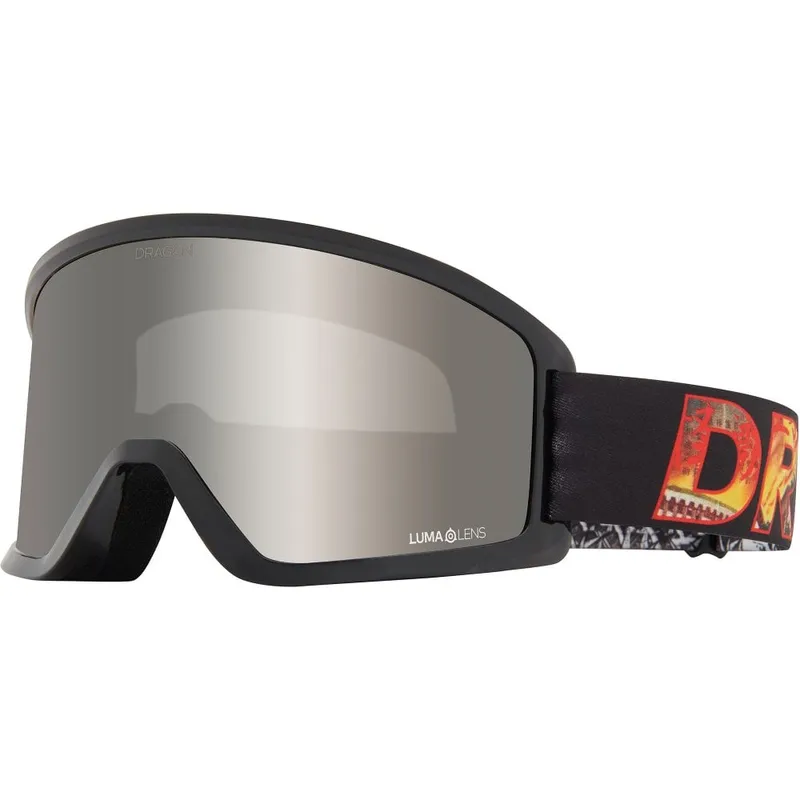 Dragon DX3 Plus Otg 400 Klash Lumalens Silver Ionized & Rose Ski Goggles in Black - Black