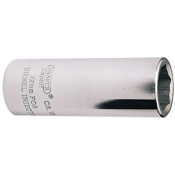 Draper Expert 1/2" Drive Diesel Injector Socket 1/2" 22mm