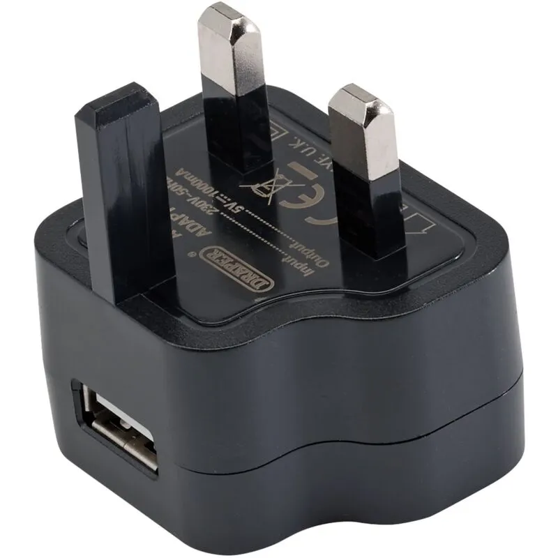 Draper Tools - 230V usb Charger, 1 Amp (93038)