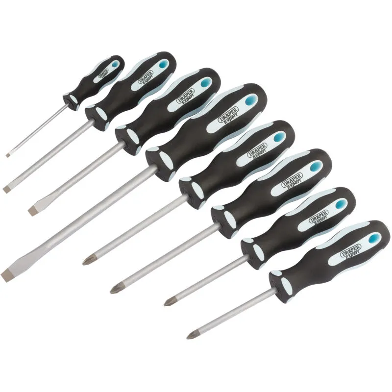 Draper Tools Draper Soft Grip Screwdriver Set (8 Piece) (63589)