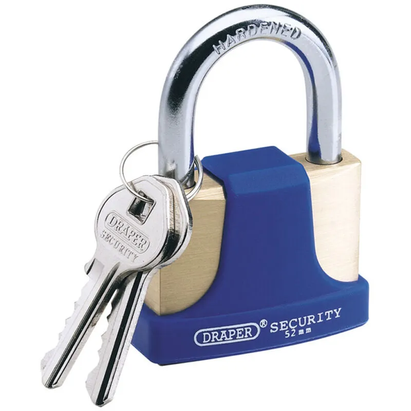 Draper Solid Brass Padlock 52mm Standard