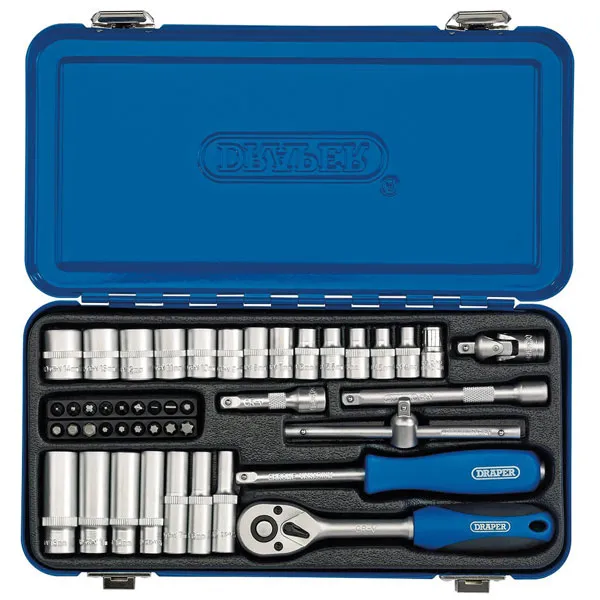 Draper 1/4'' 45 Piece Square Drive Metric Socket Set