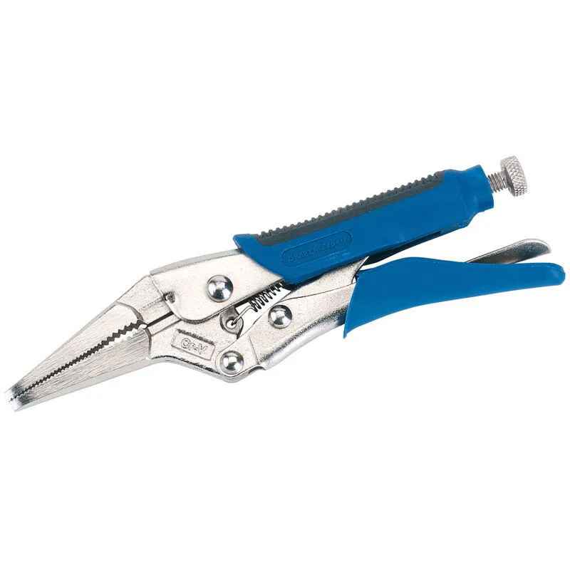 Draper - 165mm Soft Grip Long Nose Self Grip Pliers (89126)
