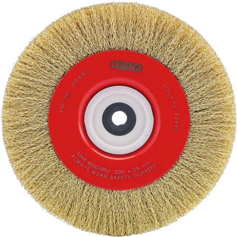 Draper Bench Grinder Wire Wheel 200mm 25mm 50mm