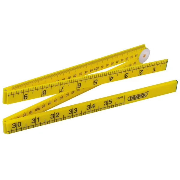 Draper Plastic Folding Rule 1m