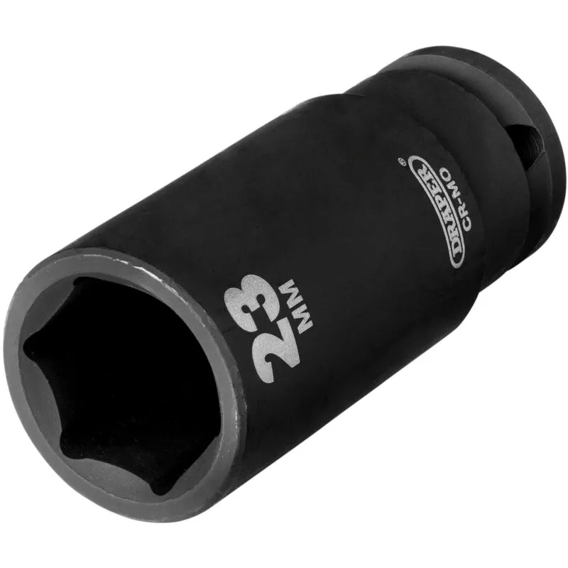 Draper 20192 Hi-Torq® Deep Impact Socket, 1/2" Sq. Dr., 23mm