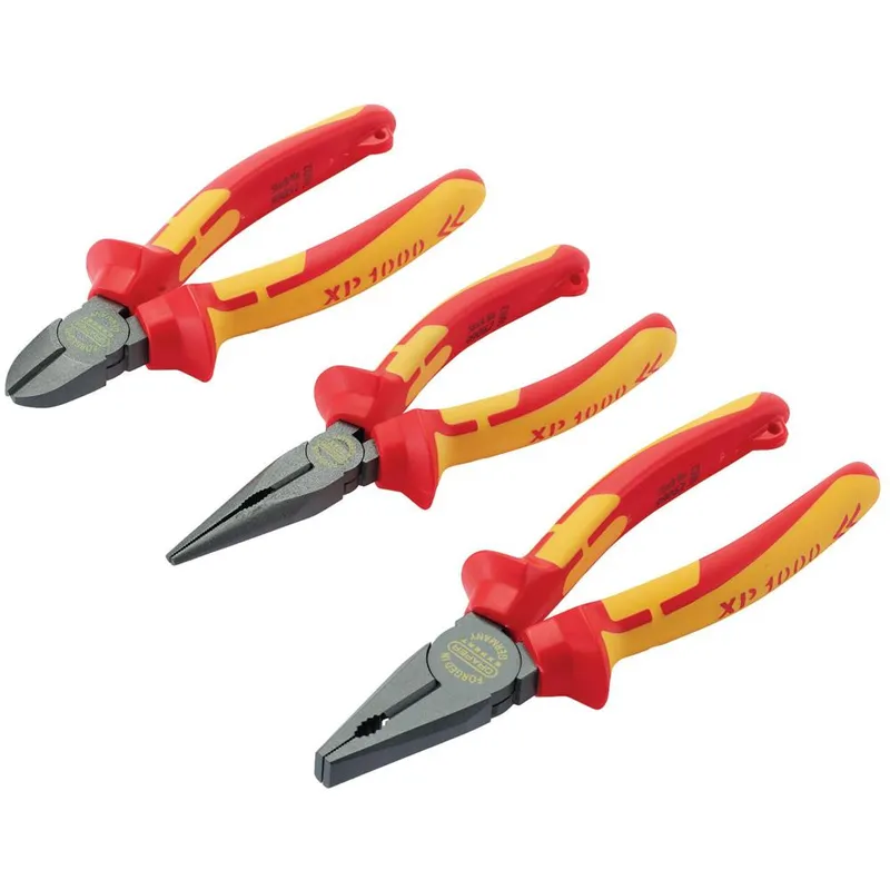 Draper - XP1000 vde Pliers Set, Tethered (3 Piece) (99070)