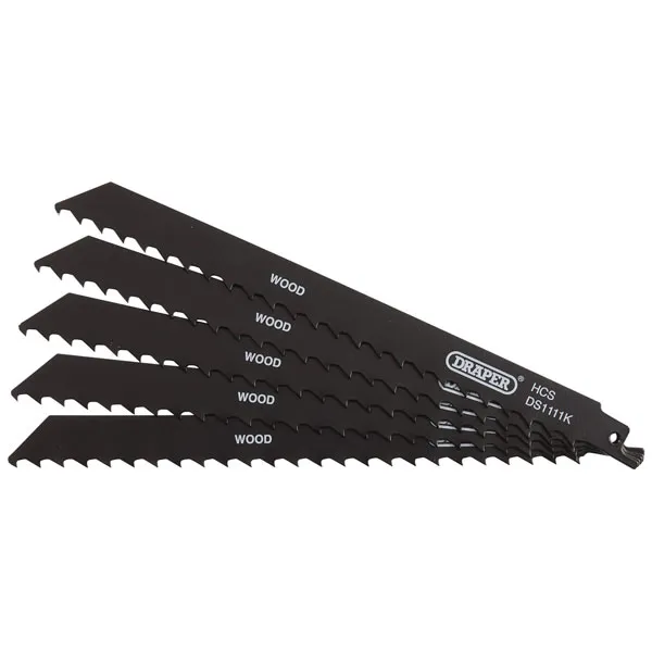 Draper 43066 Reciprocating Saw Blades-Wood & Plastic Cutting 150mm...