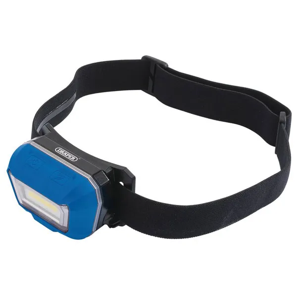 Draper 54374 3W Rechargeable Cob LED Head Torch