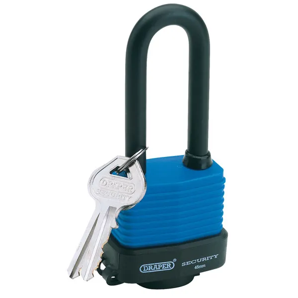 Draper 64177 45mm Weatherproof Laminated Steel Padlock with Extra ...