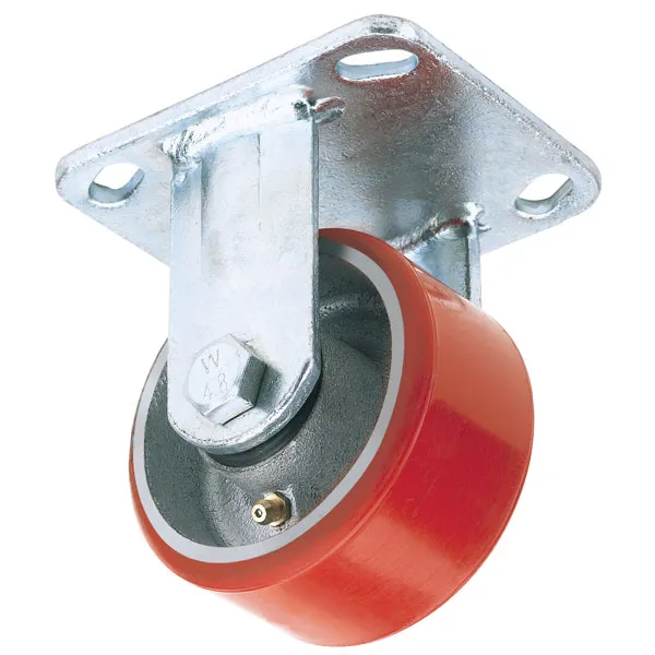 Draper 65528 125mm Dia Fixed Plate Fixing Polyurethane Wheel - S.w...