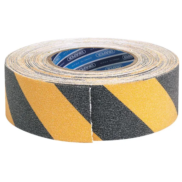 Draper - 18M x 50mm Yellow Heavy Duty Safety Grip Tape Roll (66233)