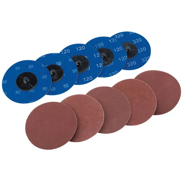Draper Ten 75mm 180 Grit Aluminium Oxide Sanding Discs (75618)