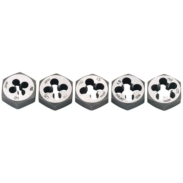 Draper 79198 5 Pce Metric Hexagon Die Nut Set