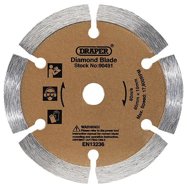 Draper 90491 Segmented Diamond Blade (85mm)