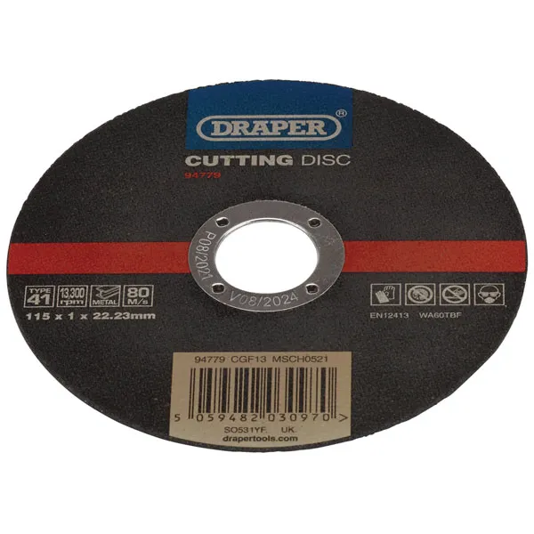 Draper 94658 Metal Cutting Discs, 50 x 1.5 x 10mm (Pack of 10)
