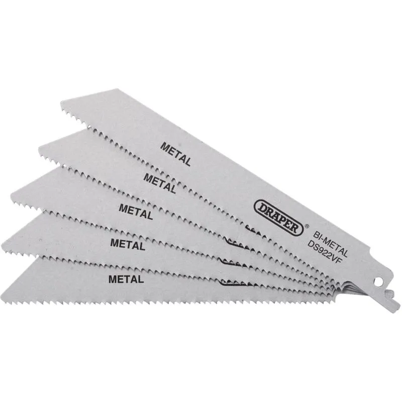Draper 43463 Bi-metal Reciprocating Saw Blades-Metal 150mm 10-14tp...