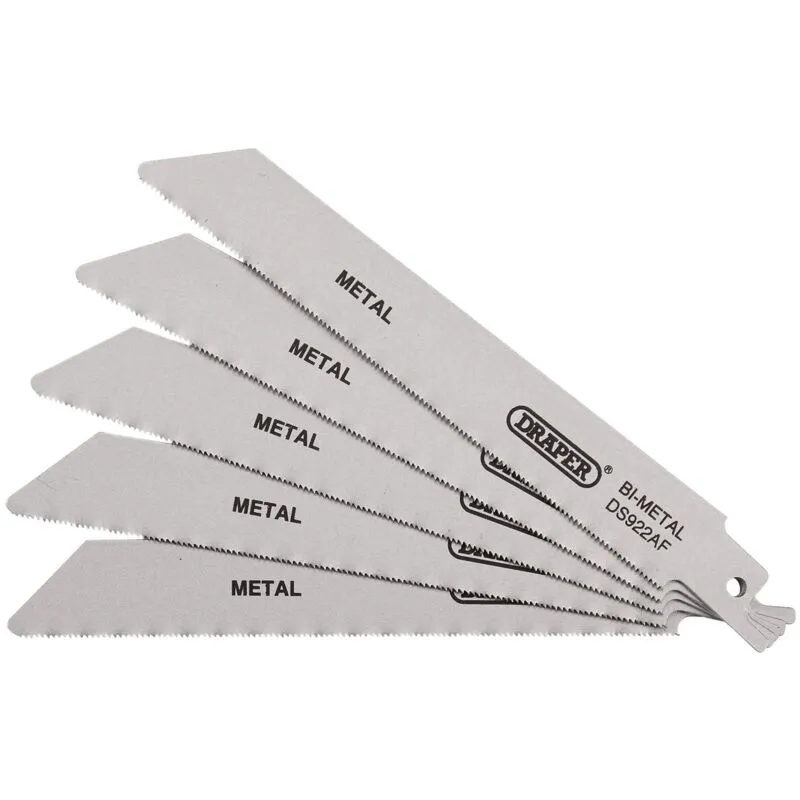 Draper 43444 Bi-metal Reciprocating Saw Blades-Metal Cutting 150mm...
