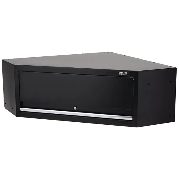 Bunker Modular Corner Wall Cabinet Black