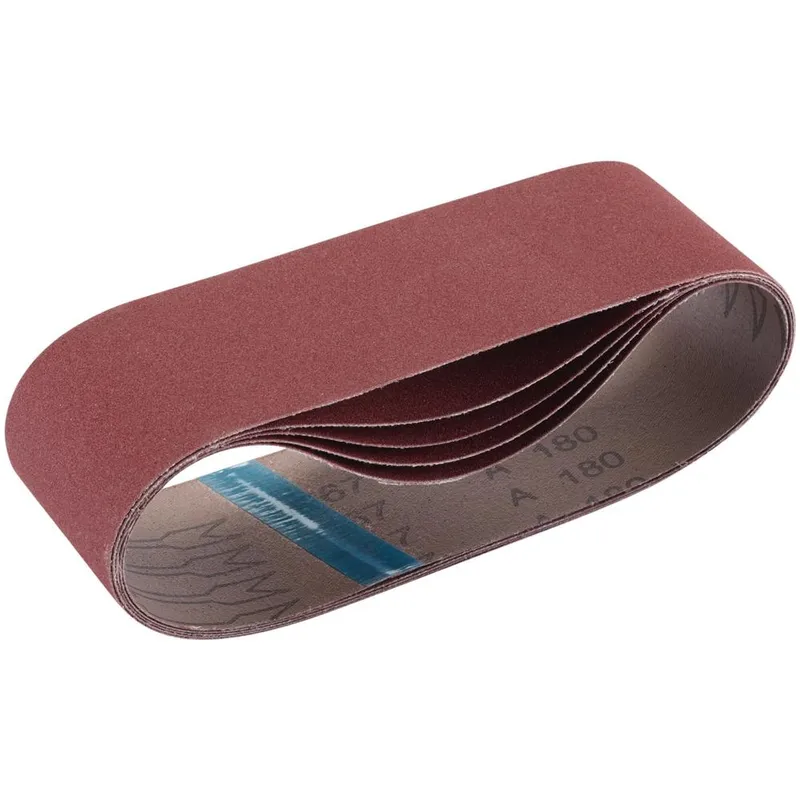 Draper 09243 Cloth Sanding Belt, 75 x 533mm, 180 Grit (Pack of 5)
