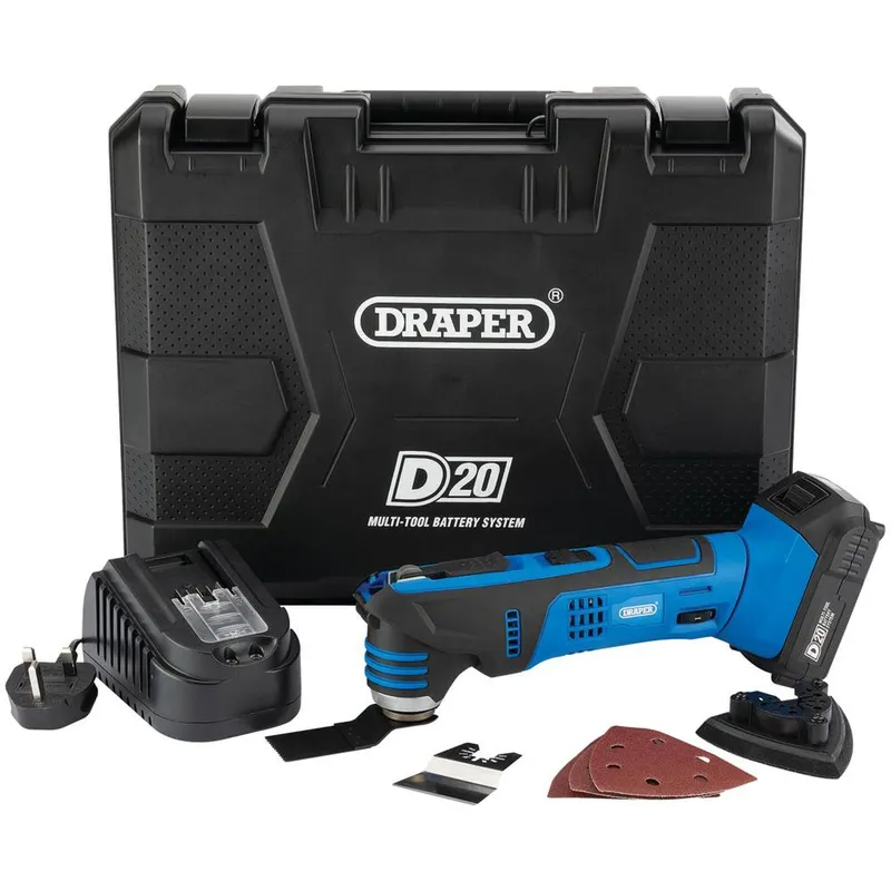 Draper D20 20V Oscillating Multi Tool with 2Ah Battery and Charger