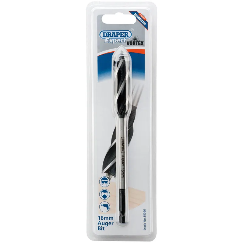 Draper Expert 4 Fluted Vortex Auger Drill Bit 16mm 165mm