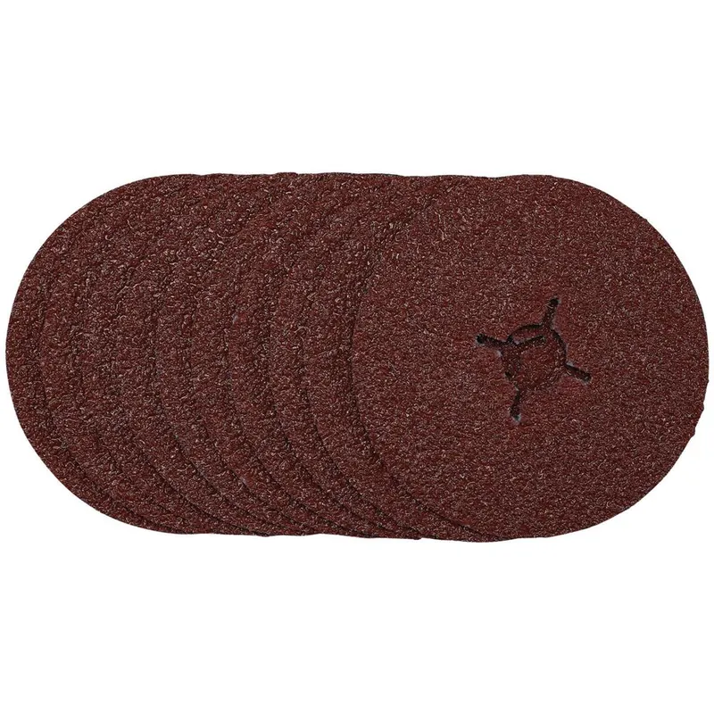 Draper Fibre Sanding Discs, 125mm, 24 Grit, (Pack of 10) (68618)