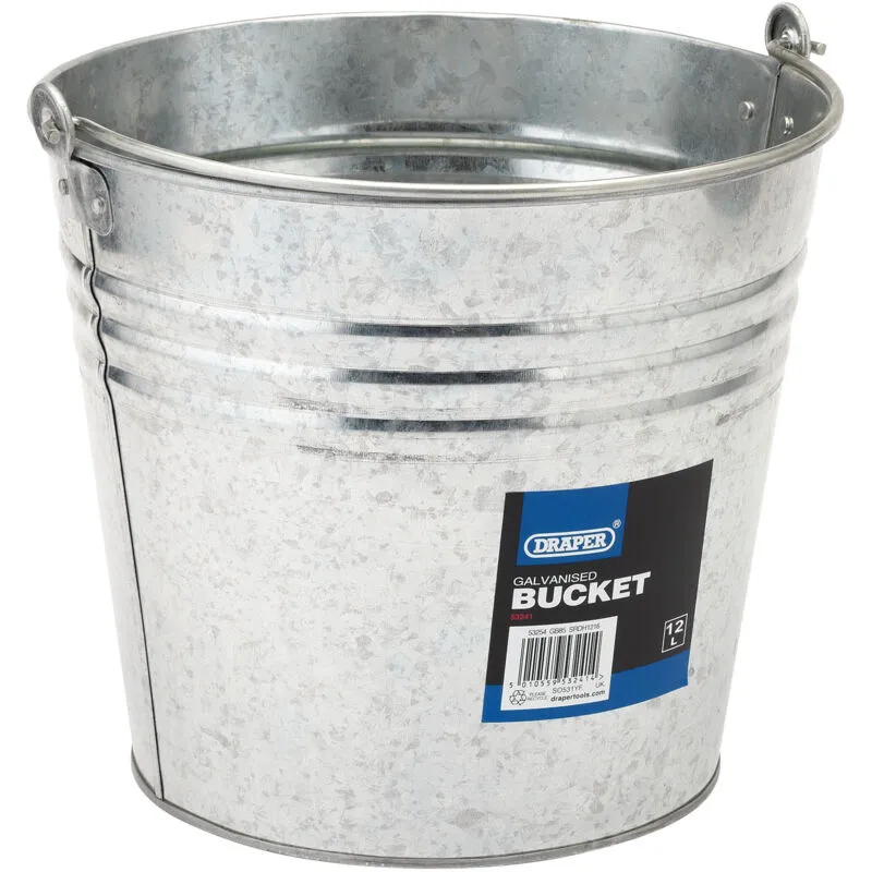 Draper 53241 Galvanised Steel Bucket (12L)