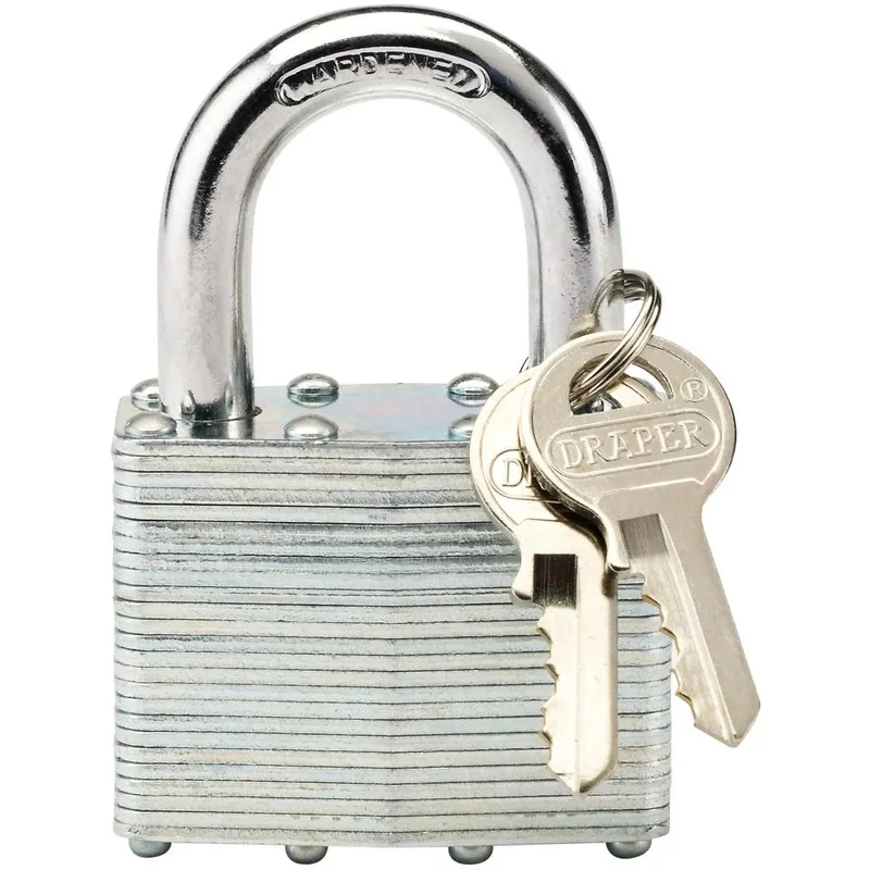 Draper Laminated Steel Padlock 50mm Standard