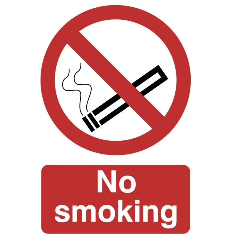 Draper 'No Smoking' Prohibition Sign (72165)