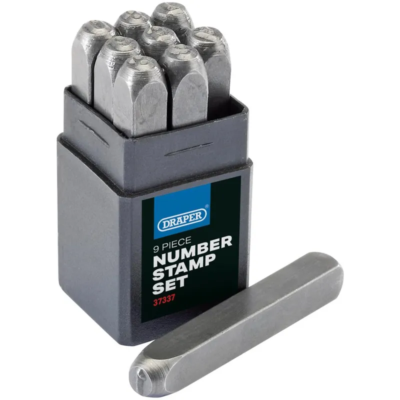 Draper - 0 - 9 Number Stamp Set - Number Height 3/16 (37337)
