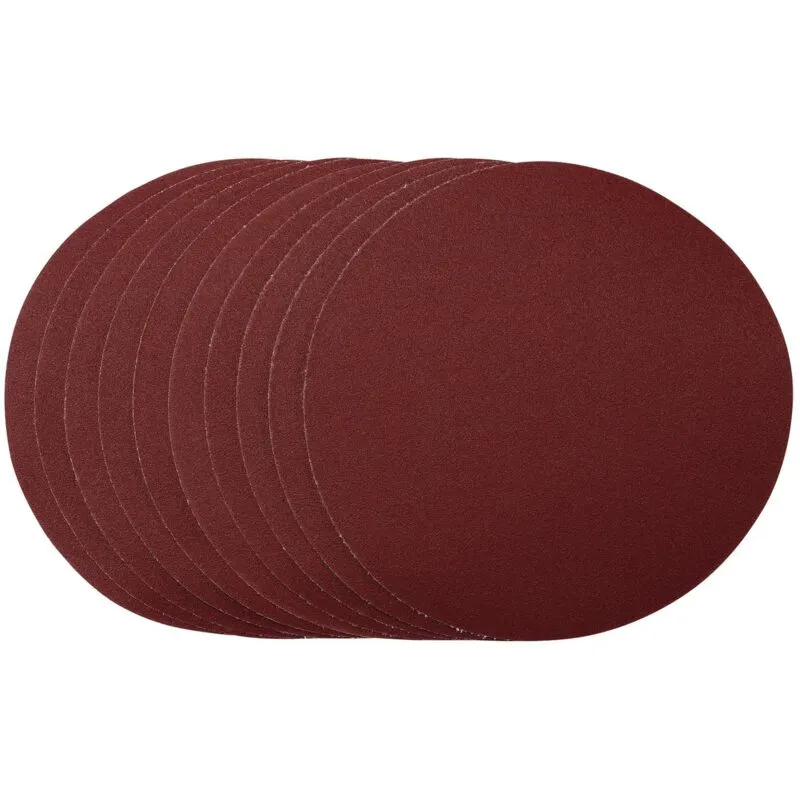 Draper 56180 Sanding Discs, 180mm, Hook & Loop, 120 Grit, (Pack of 10)