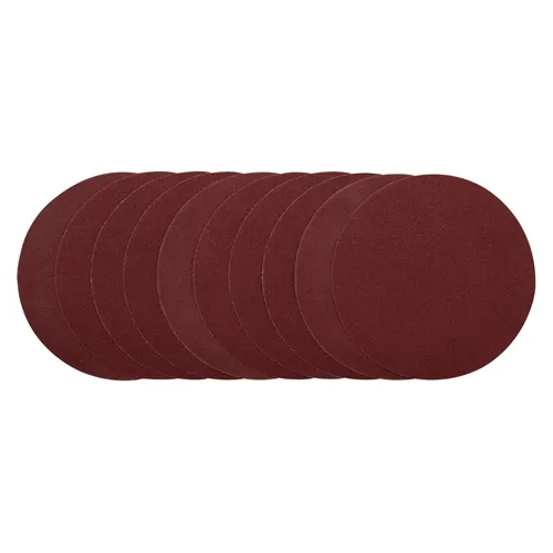 Draper Sanding Discs, 200mm, 80 Grit (Pack of 10) (10232)