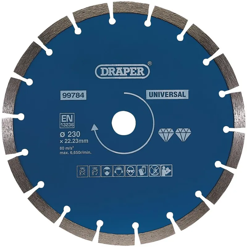 Draper Segmented Diamond Blade 230mm Pack of 1