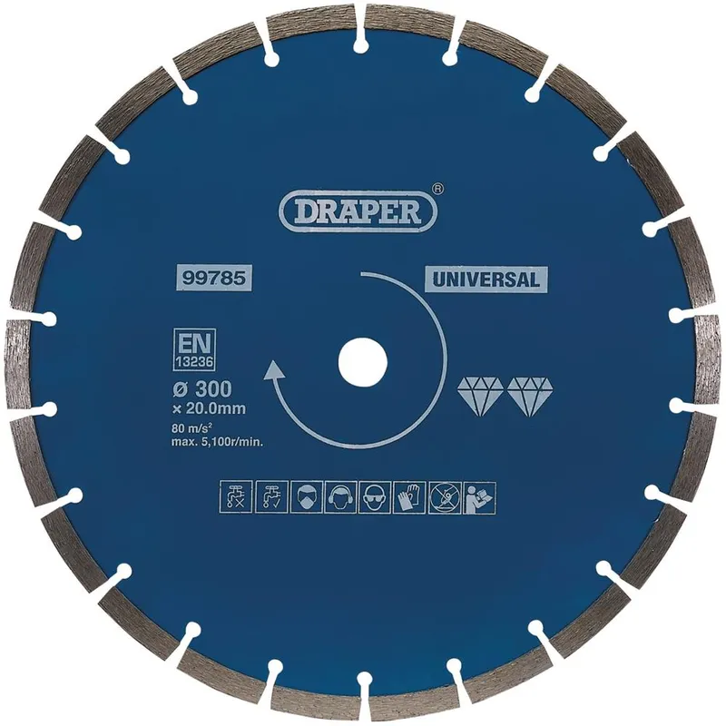Draper Segmented Diamond Blade 300mm Pack of 1
