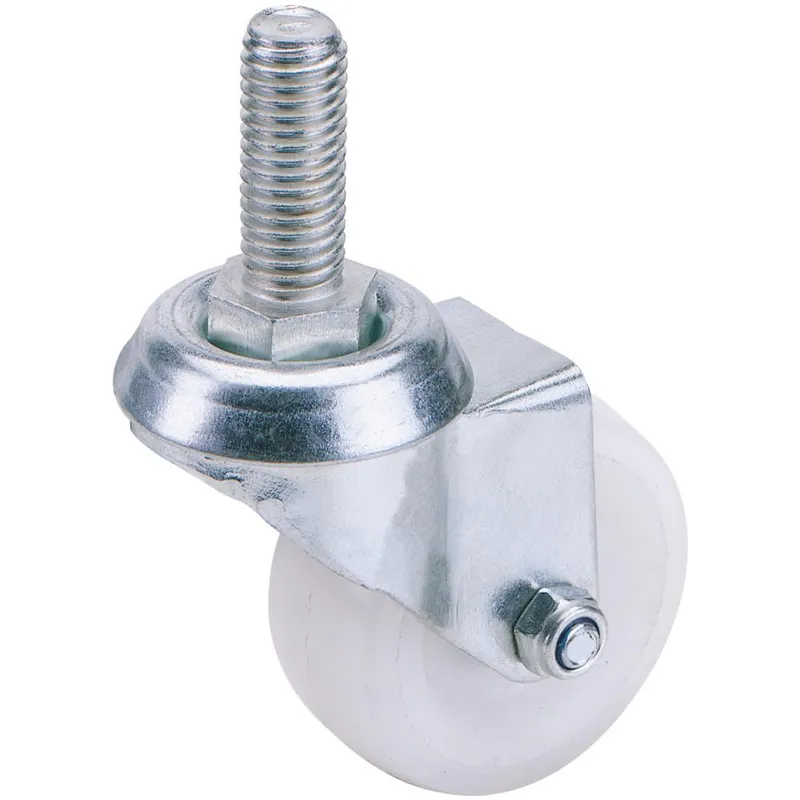 Draper 65494 50mm Dia. Swivel Bolt Fixing Nylon Wheel - S.w.l. 50kg